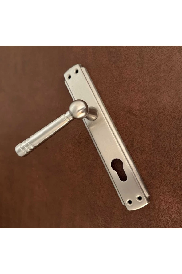 Osmanlı Topkapı Handles Saten Aynalı Yale Çelik Kapı Kolu 1 Takım - Resim 6