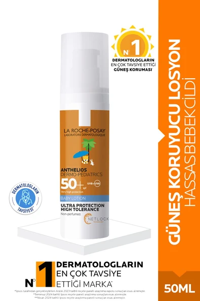 La Roche Posay Anthelios Dermo Pediatrics Spf 50+ Bebekler için Güneş Koruyucu Losyon 50 ml- Çocuklar İçin ürün görseli 1