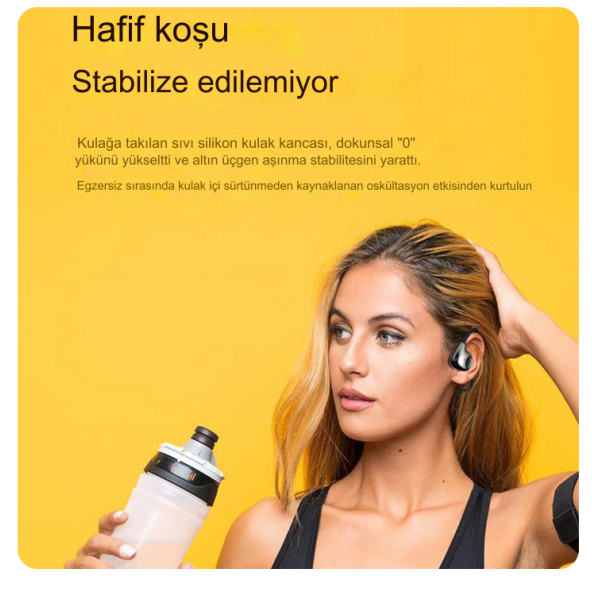 Kemik İletimli  HD Ses Uzun Pil Ömürlü Su Geçirmez Spor,Koşu İçin Boyuna Asmalı  Bluetooth Kulaklık