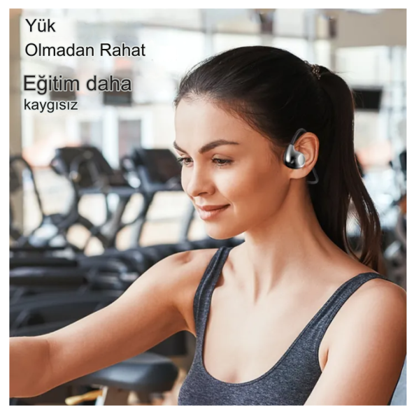 Kemik İletimli  HD Ses Uzun Pil Ömürlü Su Geçirmez Spor,Koşu İçin Boyuna Asmalı  Bluetooth Kulaklık - 2