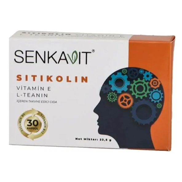 Senkavit Sitikolin + L-Teanin + B6 Ve Vitamin E İçeren 30 Kapsül