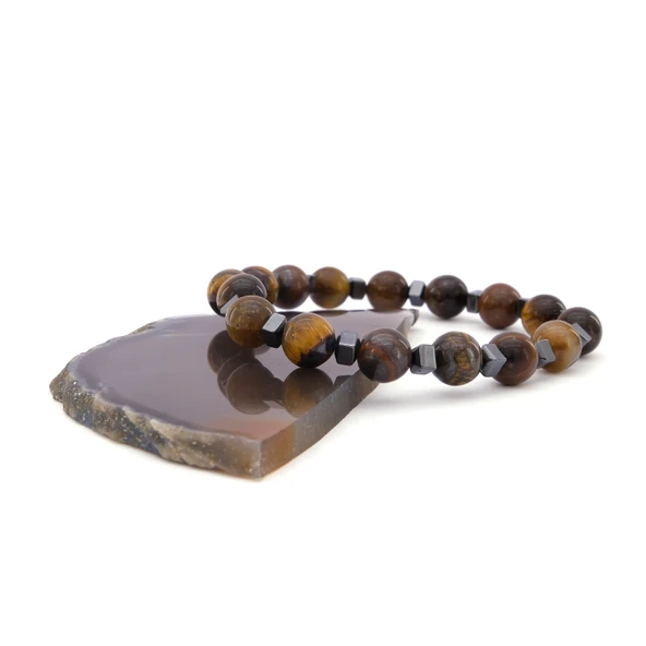 Kaplan Gözü Doğal Taş Erkek Bileklik EBLK-484 - Resim 3