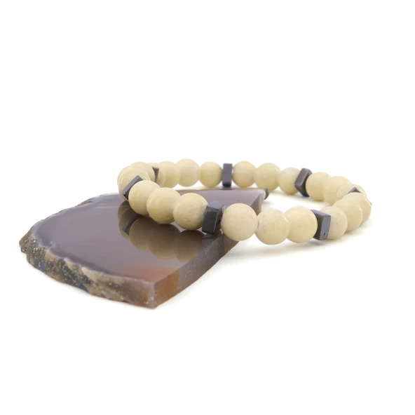 Ay Taşı Doğal Taş Bileklik EBLK-489 - Resim 3