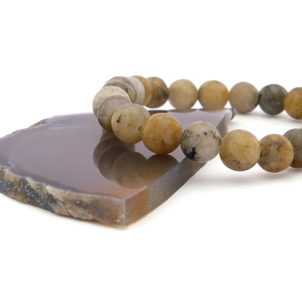 Labradorit Doğal Taş Erkek Bileklik EBLK-491 - Resim 4