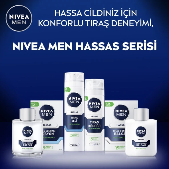 NIVEA Men Hassas Tıraş Sonrası Balsam 100ml, Hassas Ciltler,Alkolsüz Formül - 6
