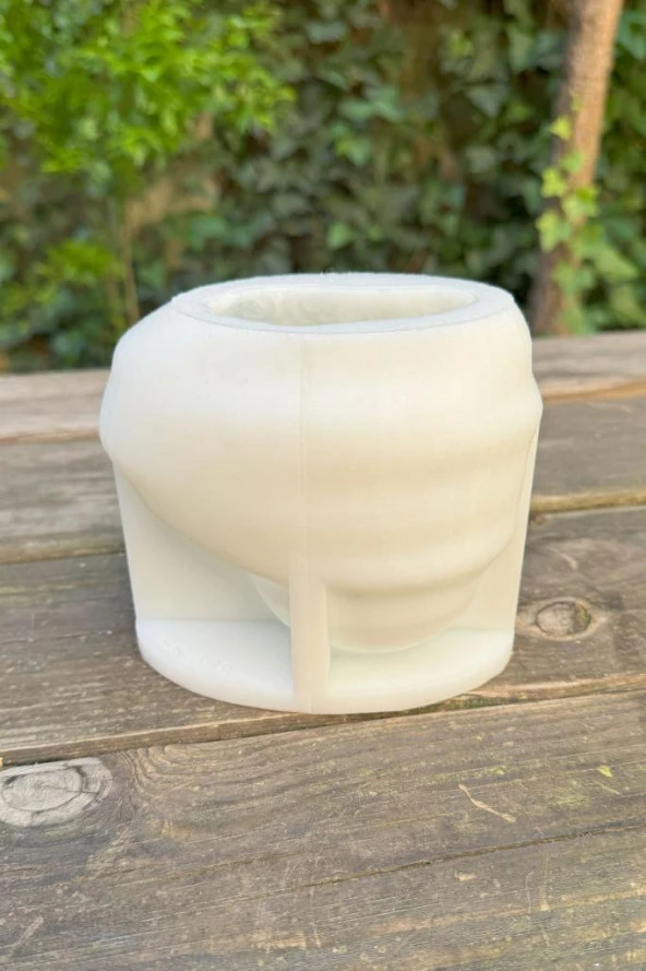 Kalp Gül Dokulu Tekli Silikon Mum Kalıbı - Resim 5