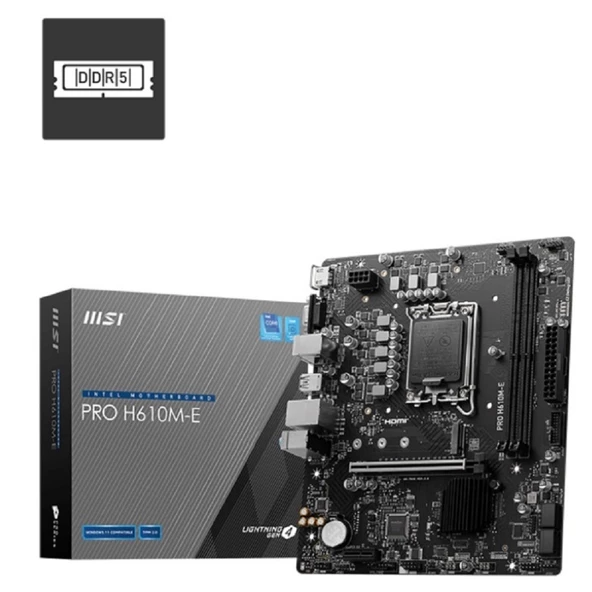 MSI PRO H610M-E 5600MHZ(OC) HDMI VGA M.2 1700p - 4