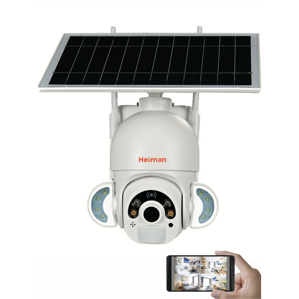 Heiman HM-840 4g Sim Kartlı Güneş Enerjili (Solar) 360° Hareketli Akıllı Kamera -Uygulama Kontrol-
