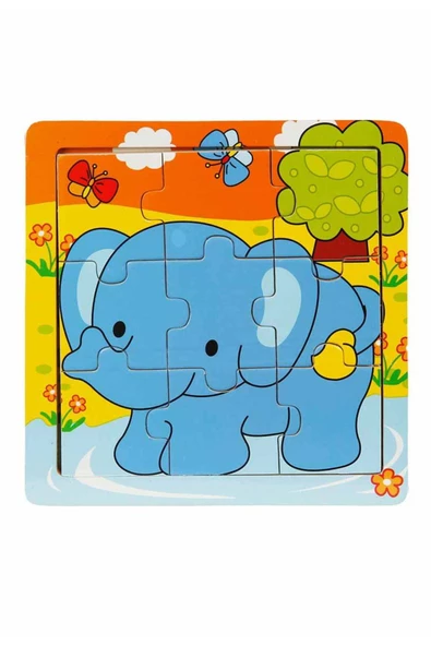 Minik Eller için Büyük Eğlence: 9 Parça Ahşap Mini Puzzle - 2