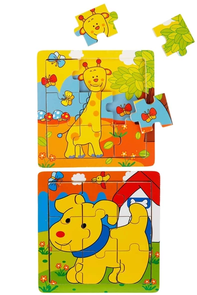 Minik Eller için Büyük Eğlence: 9 Parça Ahşap Mini Puzzle - 4