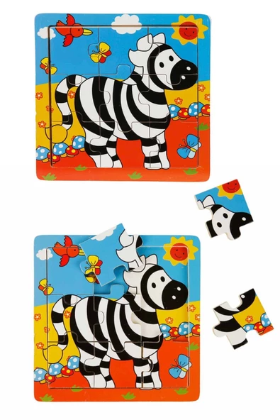 Minik Eller için Büyük Eğlence: 9 Parça Ahşap Mini Puzzle - 5