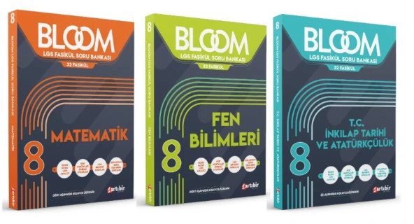 ARTIBİR YAYINLARI 8. Sınıf Bloom Matematik + Fen Bilimleri + T.C. İnkılap Tarihi ve Atatürkçülük Fasikül Soru Bankası (3