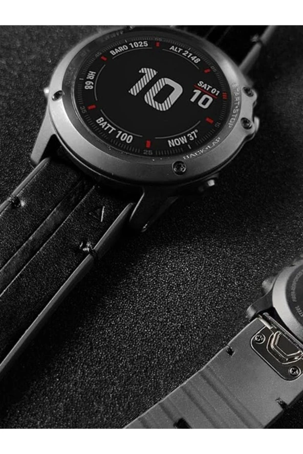 Garmin Tactix Delta ile Uyumlu Quick Fit Özellikli Deri Kordon