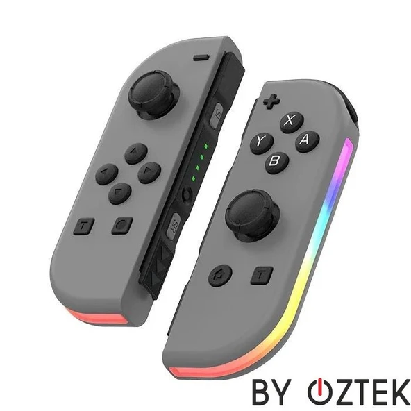 Nintendo Switch/Switch Oled Yüksek Kapasite Titreşimli RGB Işıklı Joy-Con Oyun Kolu - 2