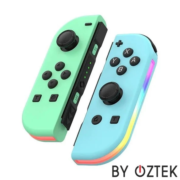 Nintendo Switch/Switch Oled Yüksek Kapasite Titreşimli RGB Işıklı Joy-Con Oyun Kolu - 6