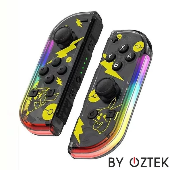 Nintendo Switch/Switch Oled Yüksek Kapasite Titreşimli RGB Işıklı Joy-Con Oyun Kolu