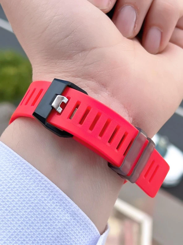 Joefox G-SHOCK Kasa Kırmızı/Siyah Digital 5 Atm Suya Dayanıklı 2 Yıl Garantili Spor Kol Saati J-GS01 - Resim 6