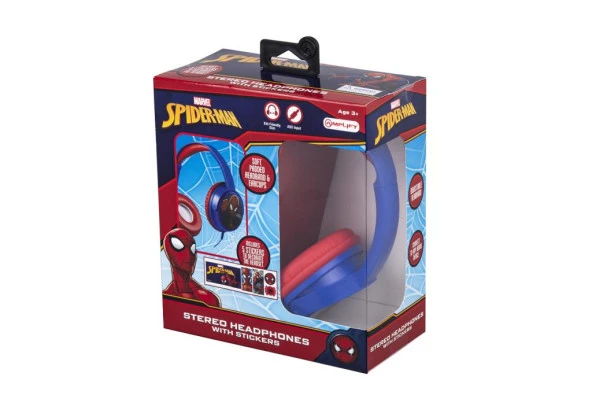 Kablolu Mikrofonlu Kulaklık Marvel Spiderman Örümcek Adam Kulaklık Lisanslı MV-6513-SM2 5 ADET STİCKER İLE BİRLİKTE