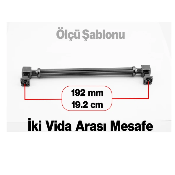 Yüzük Kulp 192 mm Krom Metal Mobilya Mutfak Çekmece Dolap Kapak Kulpları Dolabı Kulbu Kulpu 19.2 cm - 3