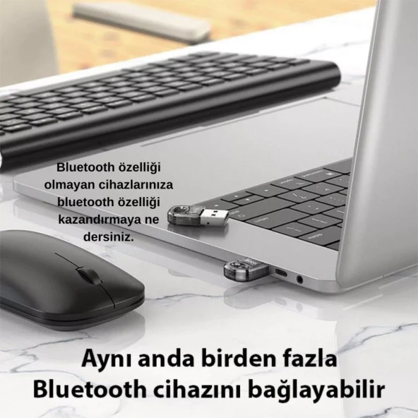 Coofbe Bluetooth Vers.5.1 USB Bluetooth Adaptör USB Bluetooth 5.1 Wireless Adaptör Tak Çalıştır - 3