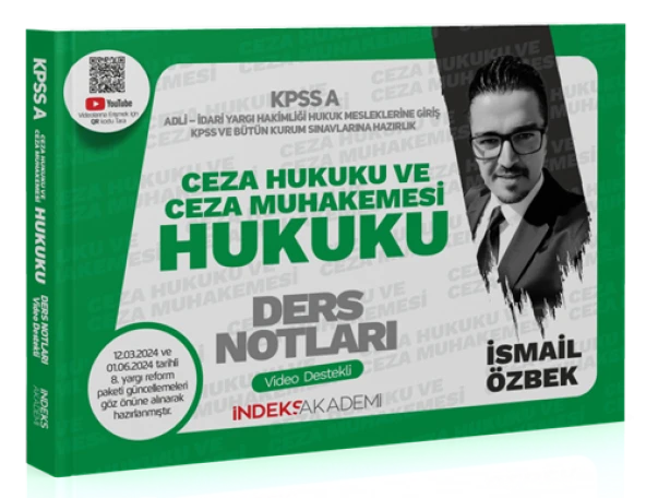2024 KPSS A Grubu Ceza Hukuku ve Ceza Muhakemesi Hukuku Video Ders Not İndeks Akademi Yayıncılık