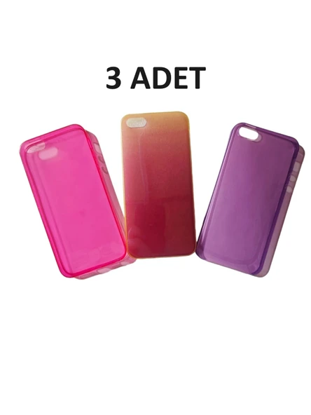 Tft Store İphone 5s Uyumlu Silikon Telefon Kılıfı 3 ADET
