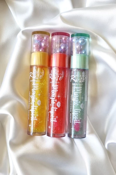 3 adet İnci detaylı renk değiştiren uzun süre kalıcı parlatıcı dudak bakım yağı - Resim 2