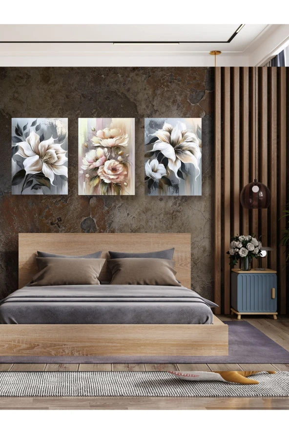 YALOVA SHOP Dekoratif Yağlıboya 3 lü Tablo Seti 20 x 30 cm