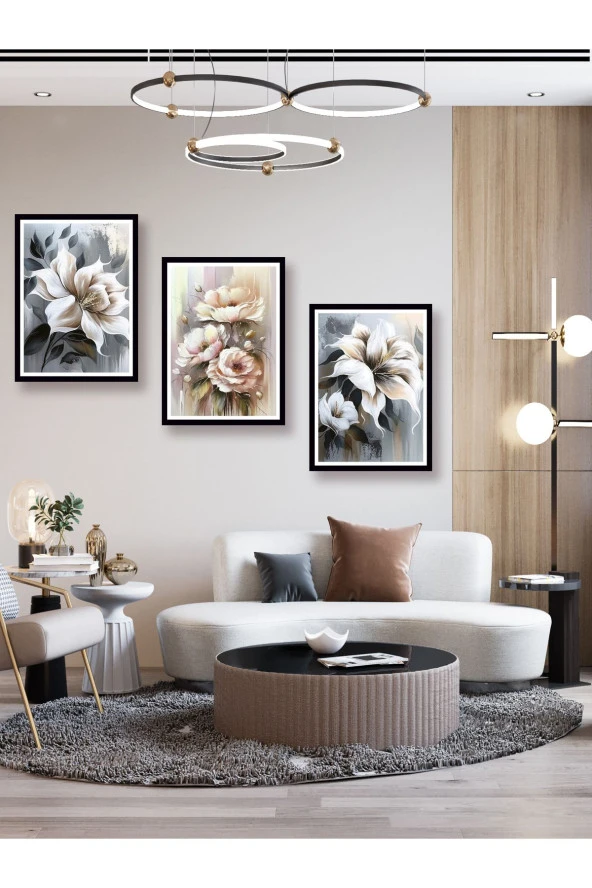 YALOVA SHOP Dekoratif Yağlıboya 3 lü Tablo Seti 50 x 70 cm ürün görseli 1