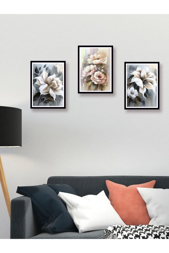 YALOVA SHOP Dekoratif Yağlıboya 3 lü Tablo Seti 20 x 30 cm - Resim 4