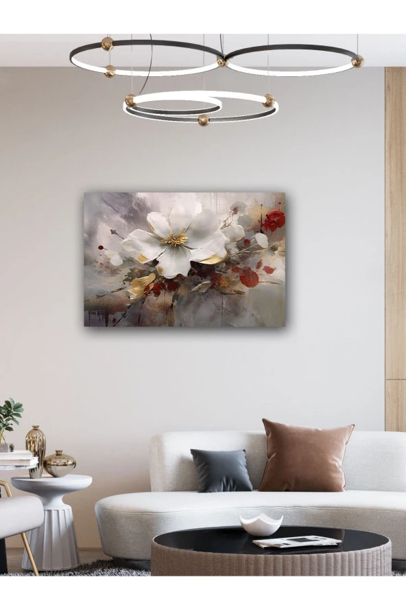 YALOVA SHOP Dekoratif Yağlıboya Çiçek Temalı UV Baskı Tablo - Resim 2