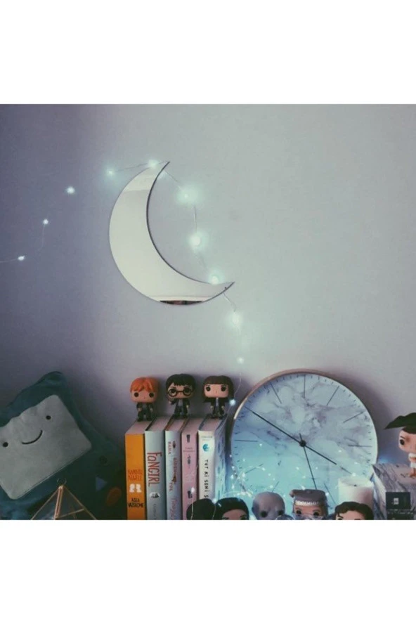 KEMSON Ay Figürlü Dekoratif Ayna Güvenli Kırılmaz Ayna - Resim 3