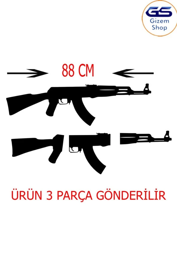 GİZEM SHOP Ak-47 Kalaşnikof Mdf Duvar Dekoru Pubge Nin En Sevilen Silahı - Resim 3