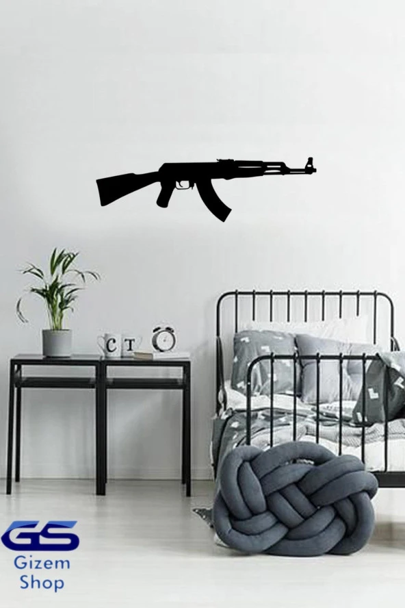 Odun Marketi Ak-47 Kalaşnikof Mdf Duvar Dekoru Pubge Nin En Sevilen Silahı - 2