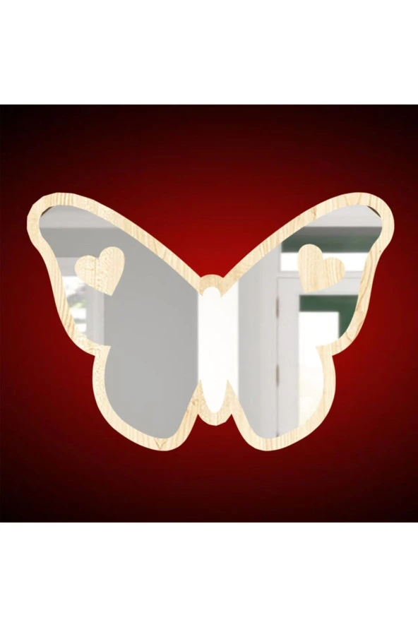 Odun Marketi Kelebek Figürlü Çocuk Odası Dekoratif Pleksi Kırılmaz Ayna Kelebek - Resim 3