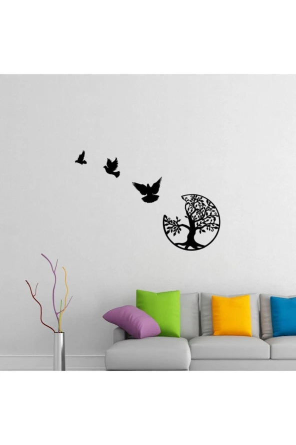 GİZEM SHOP Dekoratif Lazer Kesim Hayat Ağacı Indan Uçan Kuşlar Ençok Beğenilen Ürünler Den Biri - Resim 6