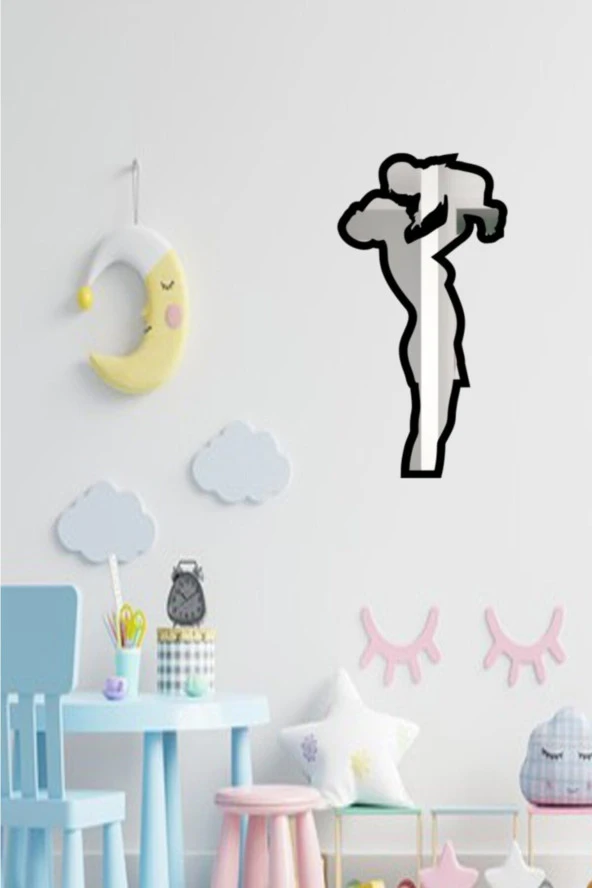 KEMSON Anne Bebek Figürlü Dekoratif Ayna Güvenli Kırılmaz Ayna - Resim 2