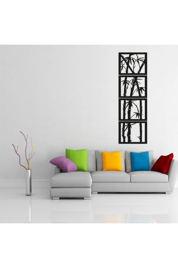 GİZEM SHOP Dörtlü Palmiye Ağacı Ofis Ve Evinizin Dokaryonu Için Muhteşem Bir Dekorasyon Ürünü - Resim 3