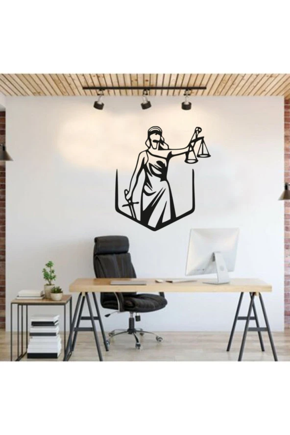 GİZEM SHOP Themis Adaletin Sembolü Hediyelik Duvar Tablosu Siyah ürün görseli 1