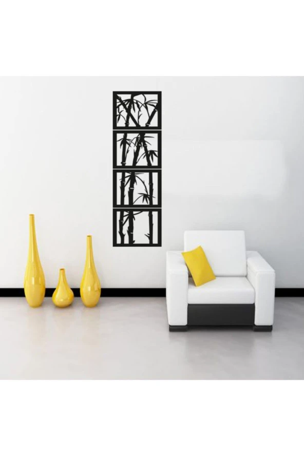 GİZEM SHOP Dörtlü Palmiye Ağacı Ofis Ve Evinizin Dokaryonu Için Muhteşem Bir Dekorasyon Ürünü ürün görseli 1