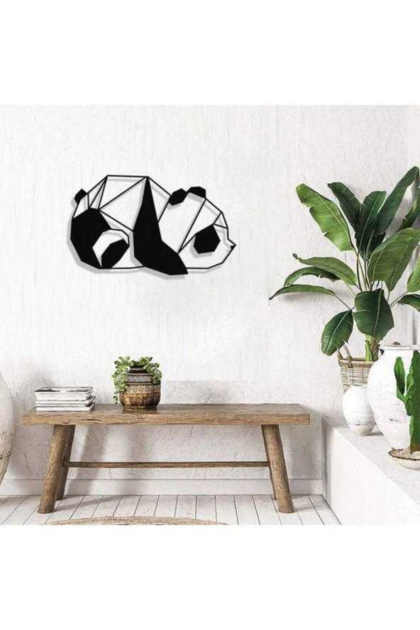 HYL Sevimli Panda Lazer Kesim Duvar Tablosu - Resim 3