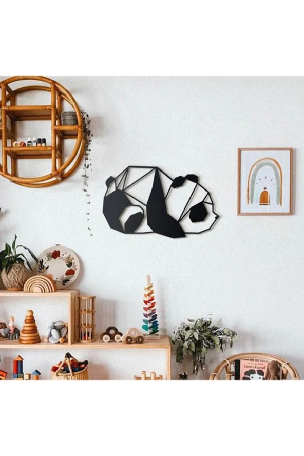 HYL Sevimli Panda Lazer Kesim Duvar Tablosu - Resim 2