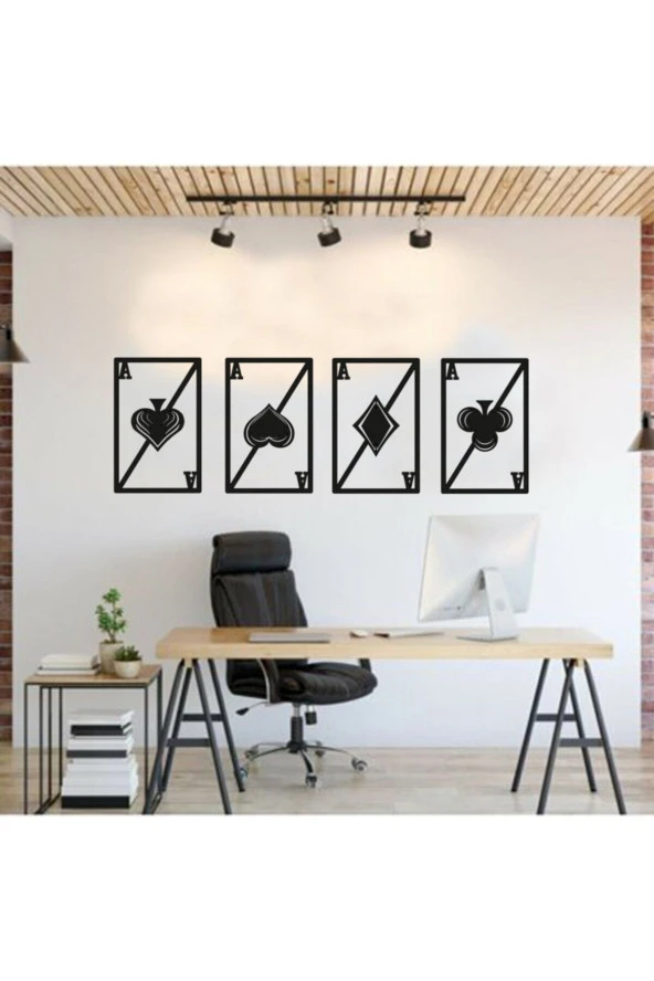 HYL Siyah Dekoratif Ahşap Lazer Kesim Duvar Süsü - Resim 5