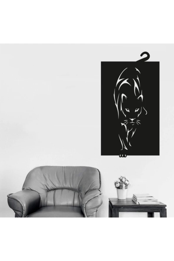 GİZEM SHOP Dekoratif Jaguar Figürlü Ahşap Duvar Panosu ürün görseli 1