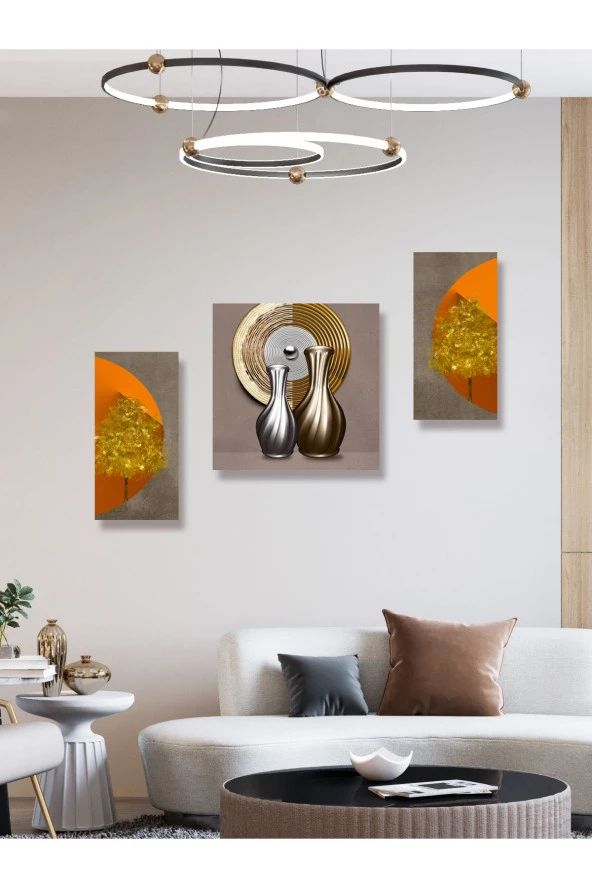 YALOVA SHOP Dekoratif Modern Sanatsal 3D Görünümlü Tablo Seti - 4