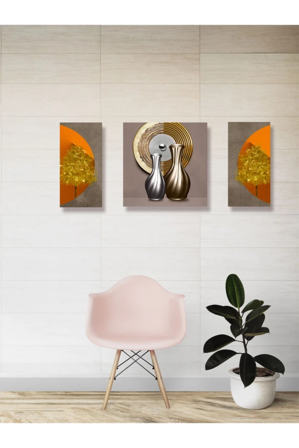 YALOVA SHOP Dekoratif Modern Sanatsal 3D Görünümlü Tablo Seti - 5