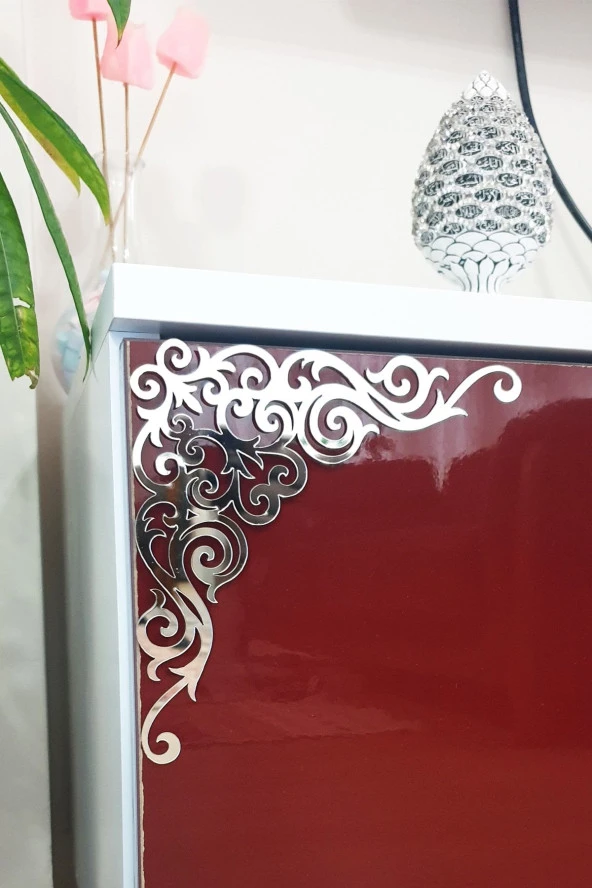 GİZEM SHOP Dekoratif Kapak Köşe Dekoru Ayna Pleksi Köşe Dekoru - 2