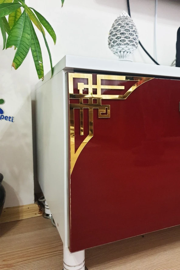 GİZEM SHOP Dekoratif Kapak Köşe Dekoru Ayna Pleksi Köşe Dekoru - 3