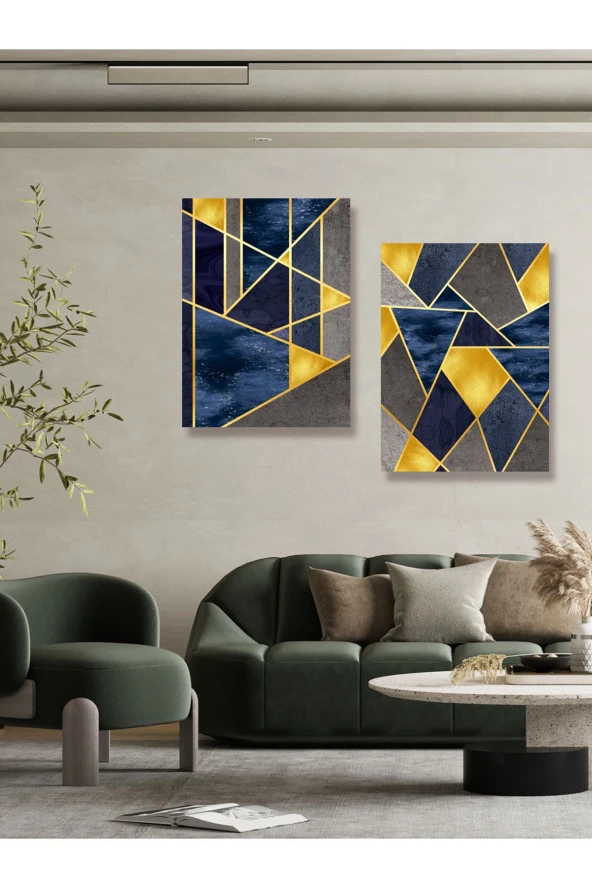 YALOVA SHOP Dekoratif 3 D Modern Mural Art İkili Tablo Seti (pleksi çerçeve seçenekli)
