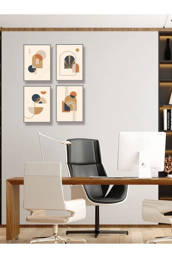 YALOVA SHOP Dekoratif Minimalist Çalışması 4 lü Tablo Seti - 4